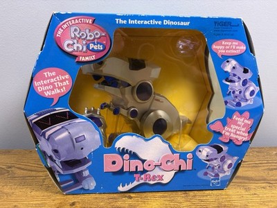2001 Hasbro Robo-Chi Pet Dino-Chi T-Rex Interactive Toy Tiger Electronics NIB 