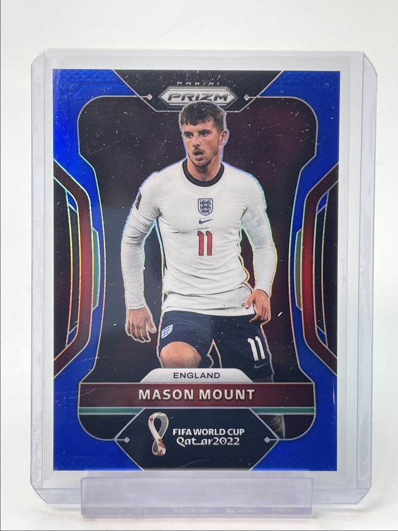 MASON MOUNT 2022 PANINI PRIZM FIFA WORLD CUP BLUE ENGLAND /299 Q4599