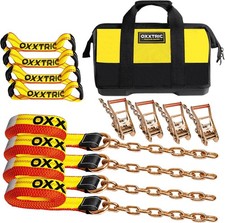 Flatbed Tow Truck Straps 8 Point Vehicle Tie Down Kit