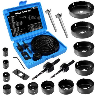 Juego De Sierras De Corona 22 Piezas Para Madera Plywood Y Drywall Pro