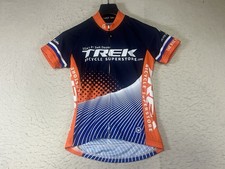Canari Cycling Jersey Men’s M Orange Blue Short Sleeve Full Zip Made In USA