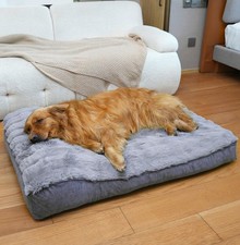 Large Dog Bed with Low-Angle Soft Pillow.Deluxe Dog Bed Fabric Comfortable an...
