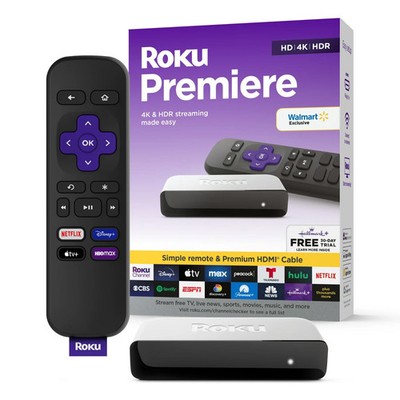 Rol u Premiere 4K/HDR Streaming Player - WiFi, Includes HDMI Cable & Remote