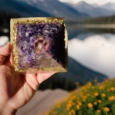 Orgonite Orgone Crystal Resin Pyramid EMF Protection