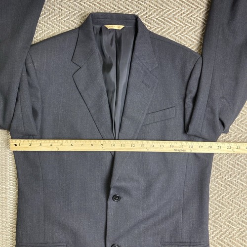 Donna Karan Signature Blazer Suit Jacket Gray Wool Mens 40R Made in Italy - Picture 5 of 15