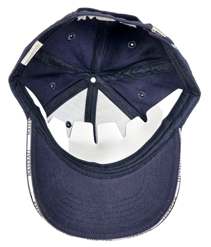 Maserati Sports Race Car Cap With Trident Logo Navy Blue Hat Strapback One Size - Picture 8 of 9