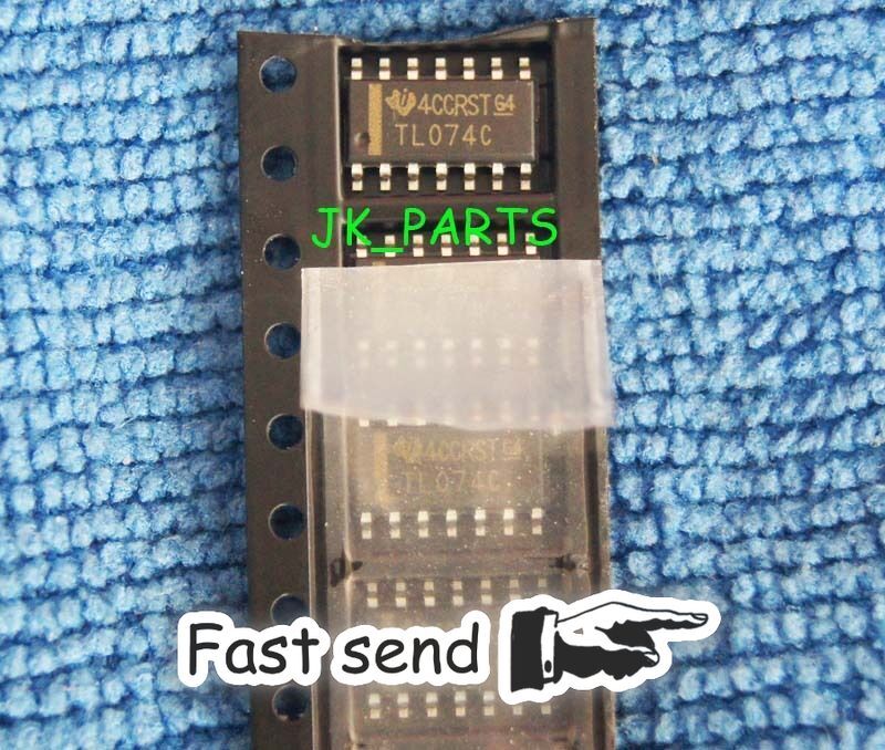 10pcs TI TL074C TL074 Low Noise JFET Quad Op-Amp SOP-14