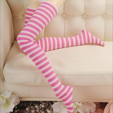 Dollmore 1/3 BJD doll stockings SD - Striped Stocking White Pink
