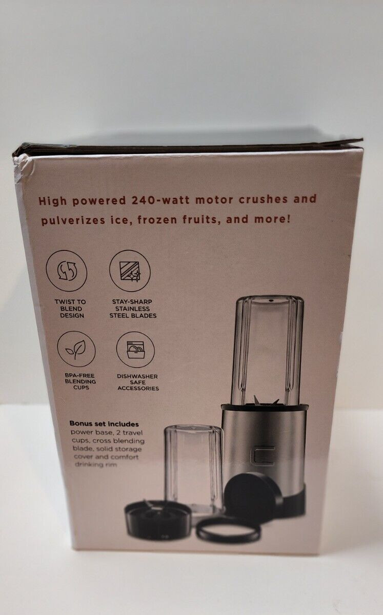 Chefman Personal Ultimate Kitchen Blender Quick Blending Shakes 6 Piece Set New