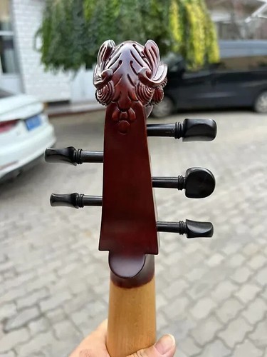 5 strings viola 18", higher ribs,carving woman scroll,rosewood Back#15978 - Picture 8 of 11