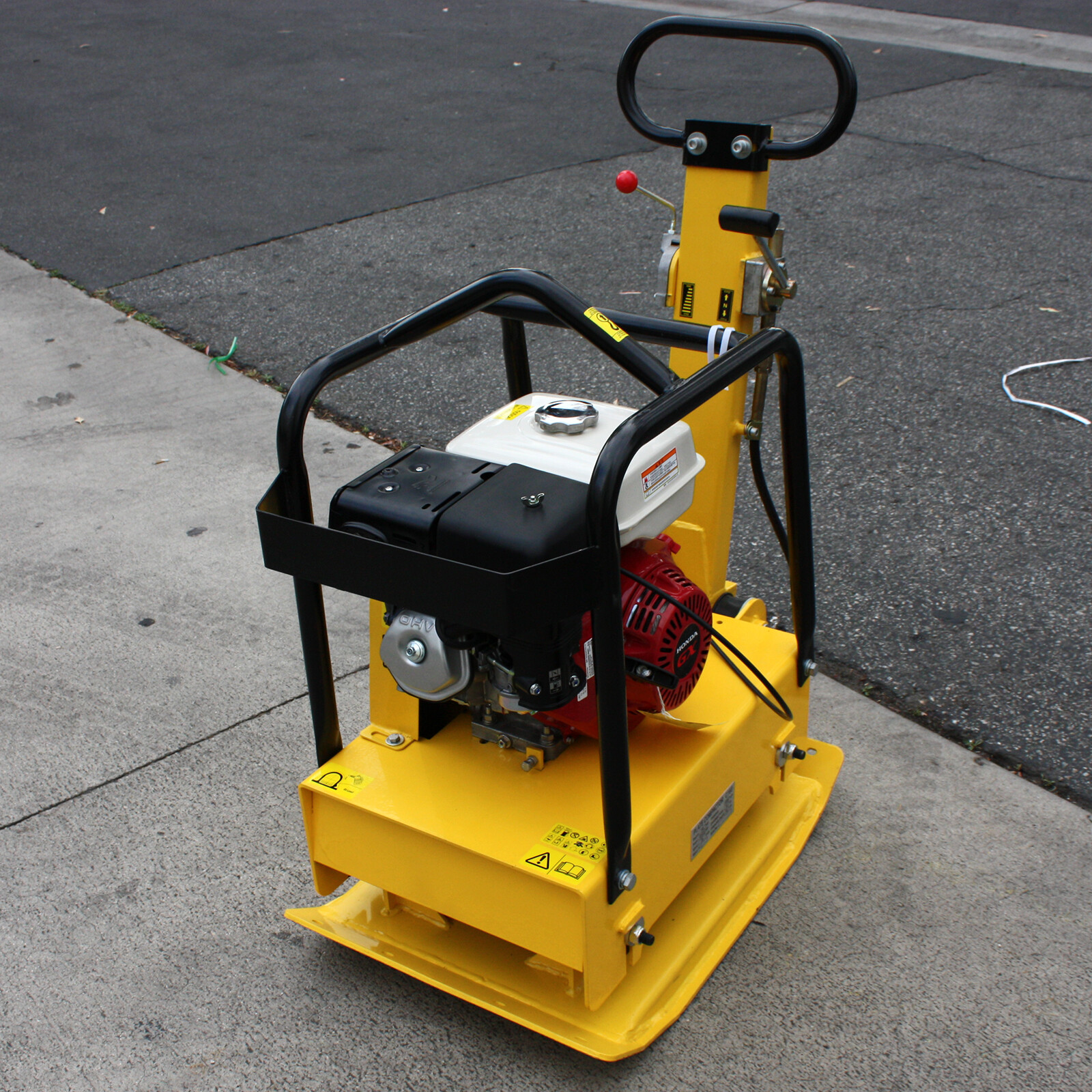 Engine Loam Reversible Plate Compactor Rammer Dirt Soil Asphalt Tamper W/9HP Honda ...