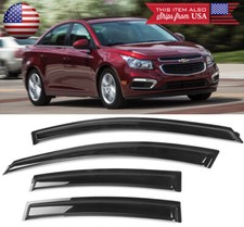 Tape On Deflector Window Visor Vent Rain Wind Guard Shade Fit 10-15 Chevy Cruze
