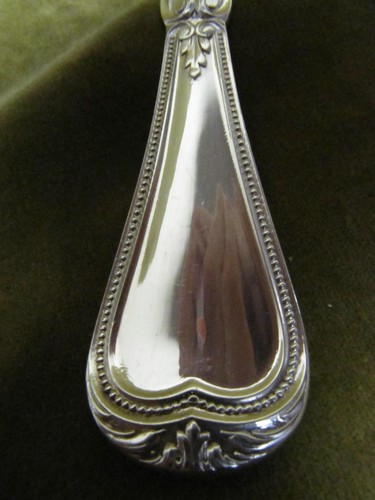 beautiful french silverplate soup ladle Christofle pearls & nets (filets perles) - Picture 2 of 12