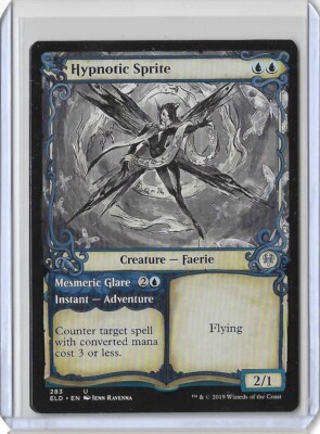 MTG Hypnotic Sprite Showcase Throne of Eldraine (ELD) Uncommon #283 Unplayed