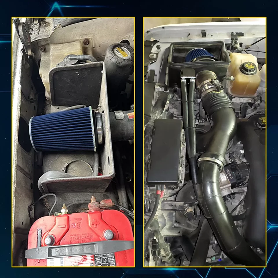 6" inch 152mm High Flow Inlet Cold Air Intake Cone Replacement Dry Air Filter Foto 3 de 4