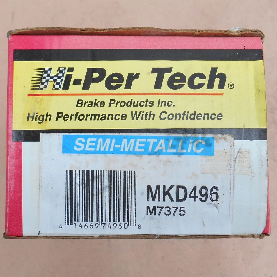 Nueva pastilla de freno semimetálica Hi-Per Tech MKD496 1990-1993 Honda Accord hecha en EE. UU. Foto 3 de 4