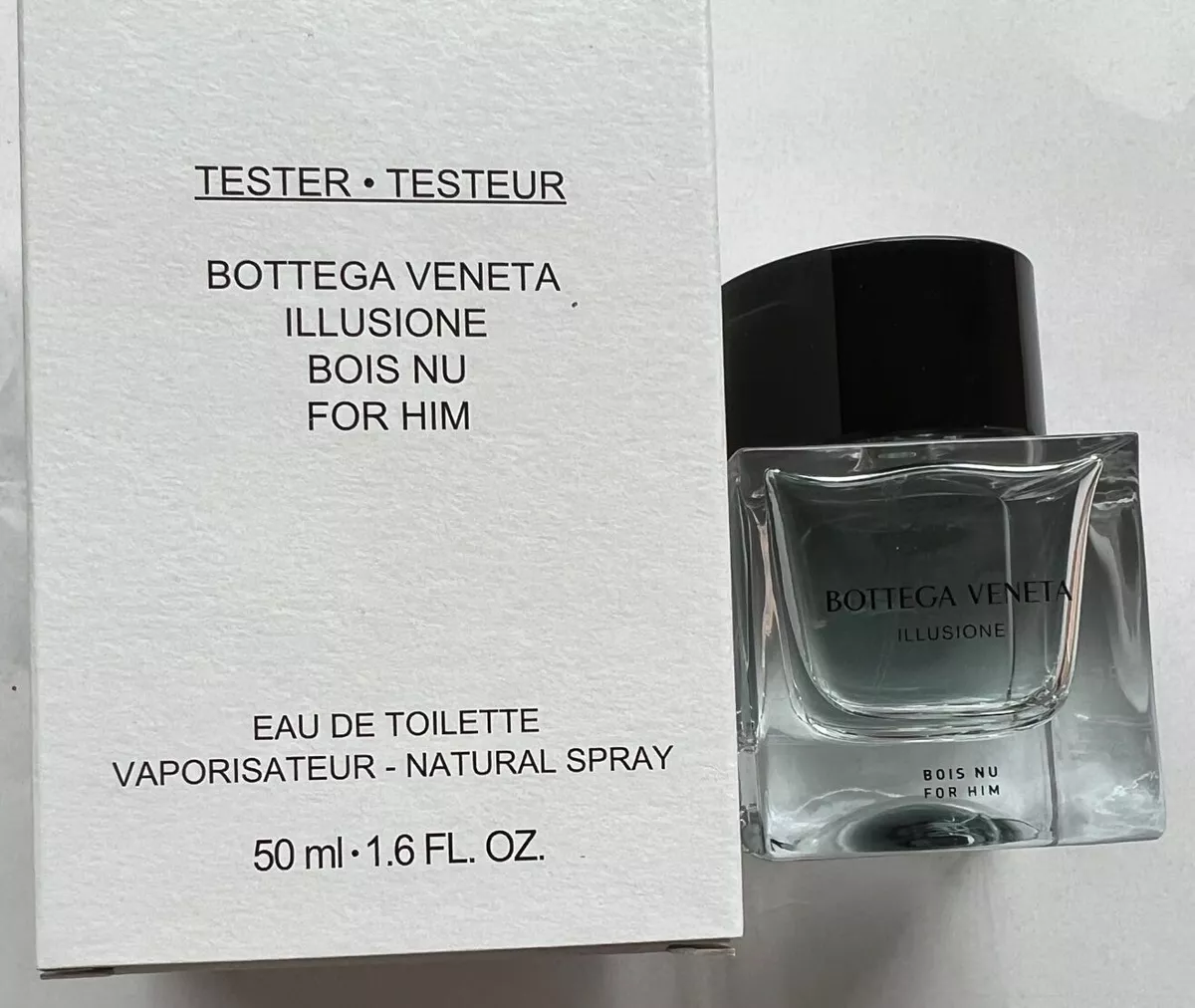 Bottega Veneta Illusione Eau de Toilette Bois Nu for Him 1.6oz New in Tester Box