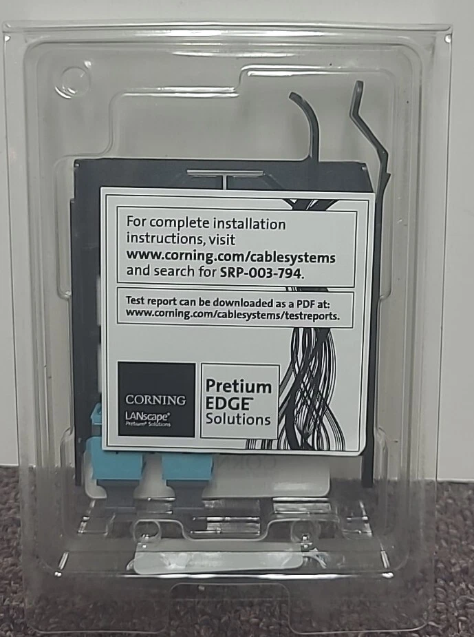 Corning EDGE MTP Panel w/ 2 Aqua MM Adapters EDGE-CP24-E3 NEW/SEALED Ships FREE  - Image 3 of 4