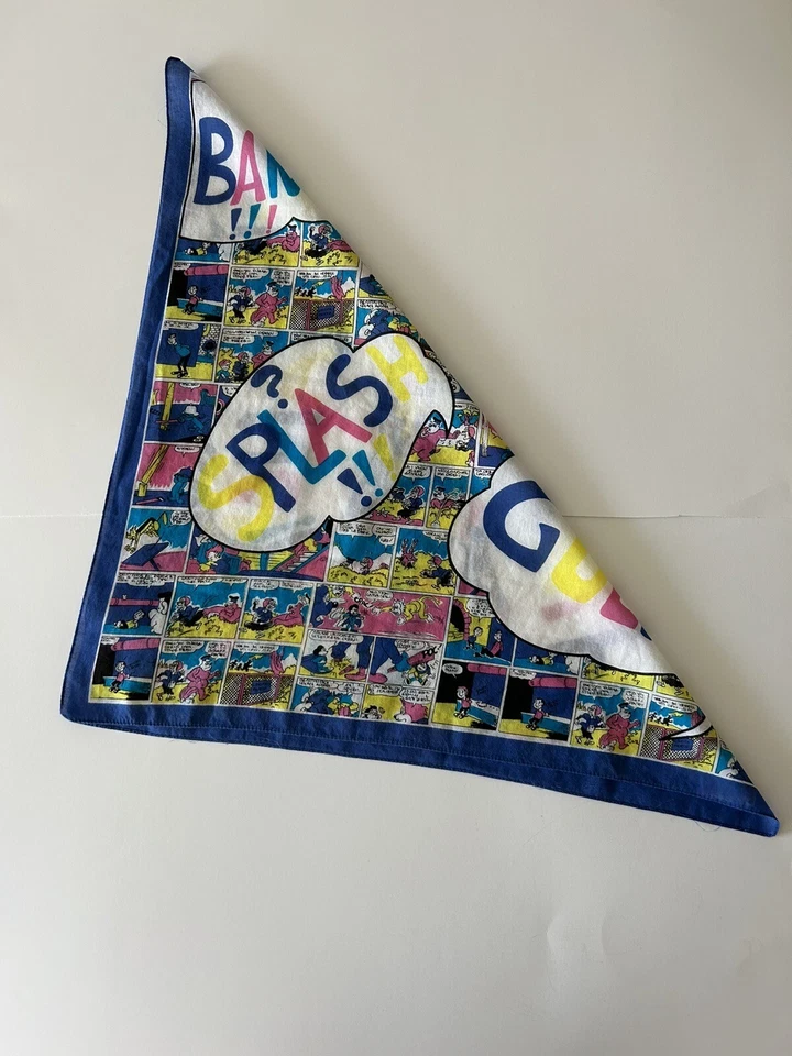 Винтажный шарф с тематическим принтом комиксов бандана сумочка аксессуары для волос уникальные 80-е 90-е - Изображение 4 из 4