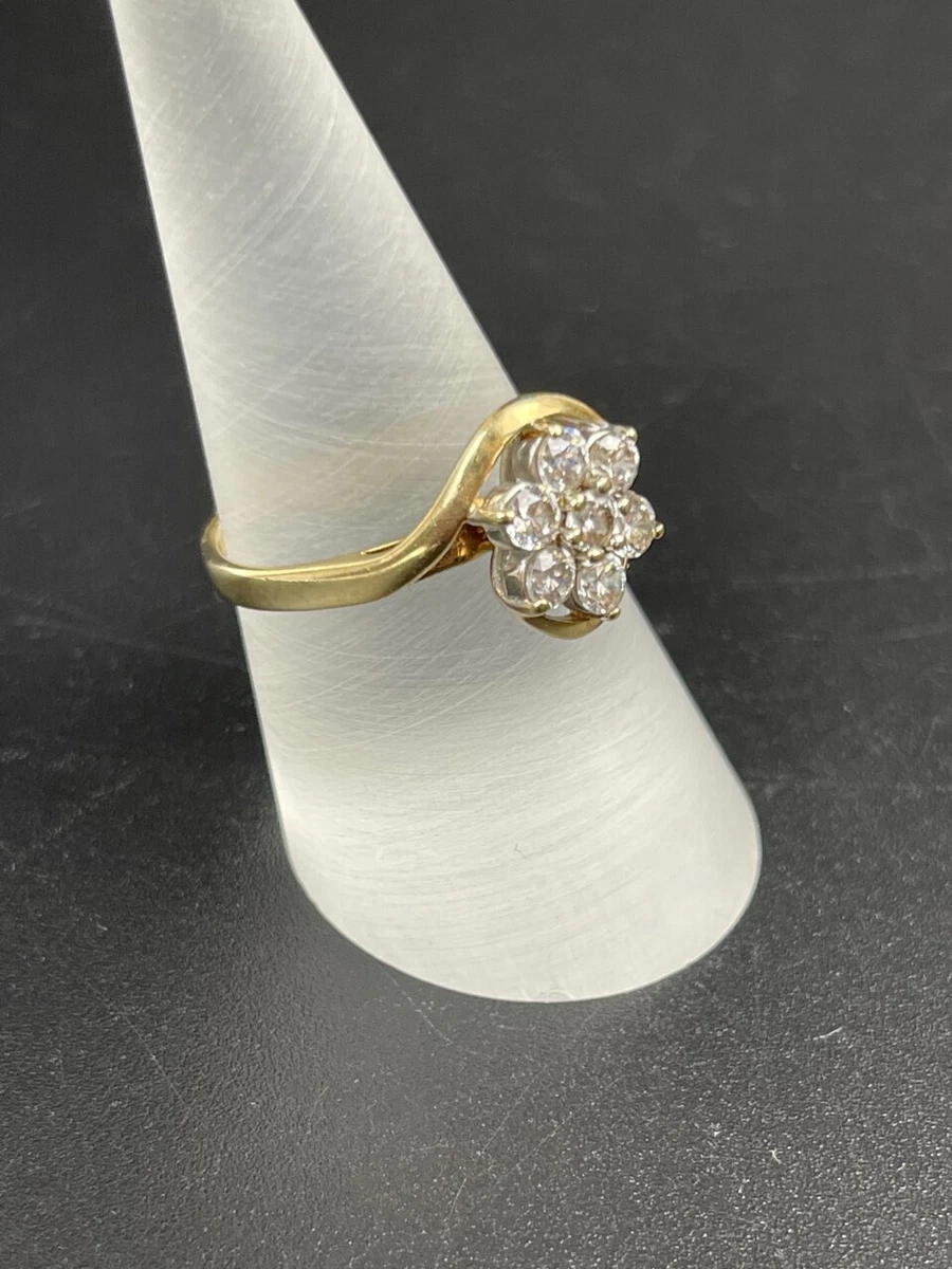 Flower design ring gold deals