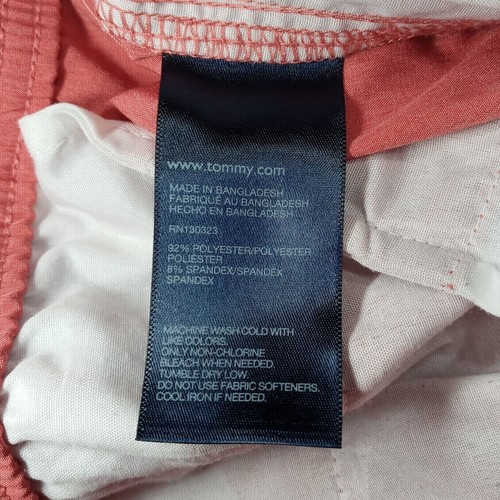 Tommy Hilfiger Youth Board Shorts XL (20) 30X12 Red Coral Elastic And Drawstring - Picture 6 of 7