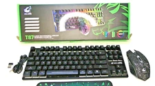 Keyboard and Mouse Set Lang T87 2.4GHz Rechargeable Wireless 