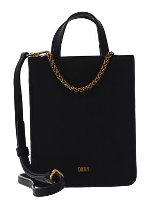DKNY Minnie NS Tote Handtasche Tasche Blk / Gold schwarz Neu