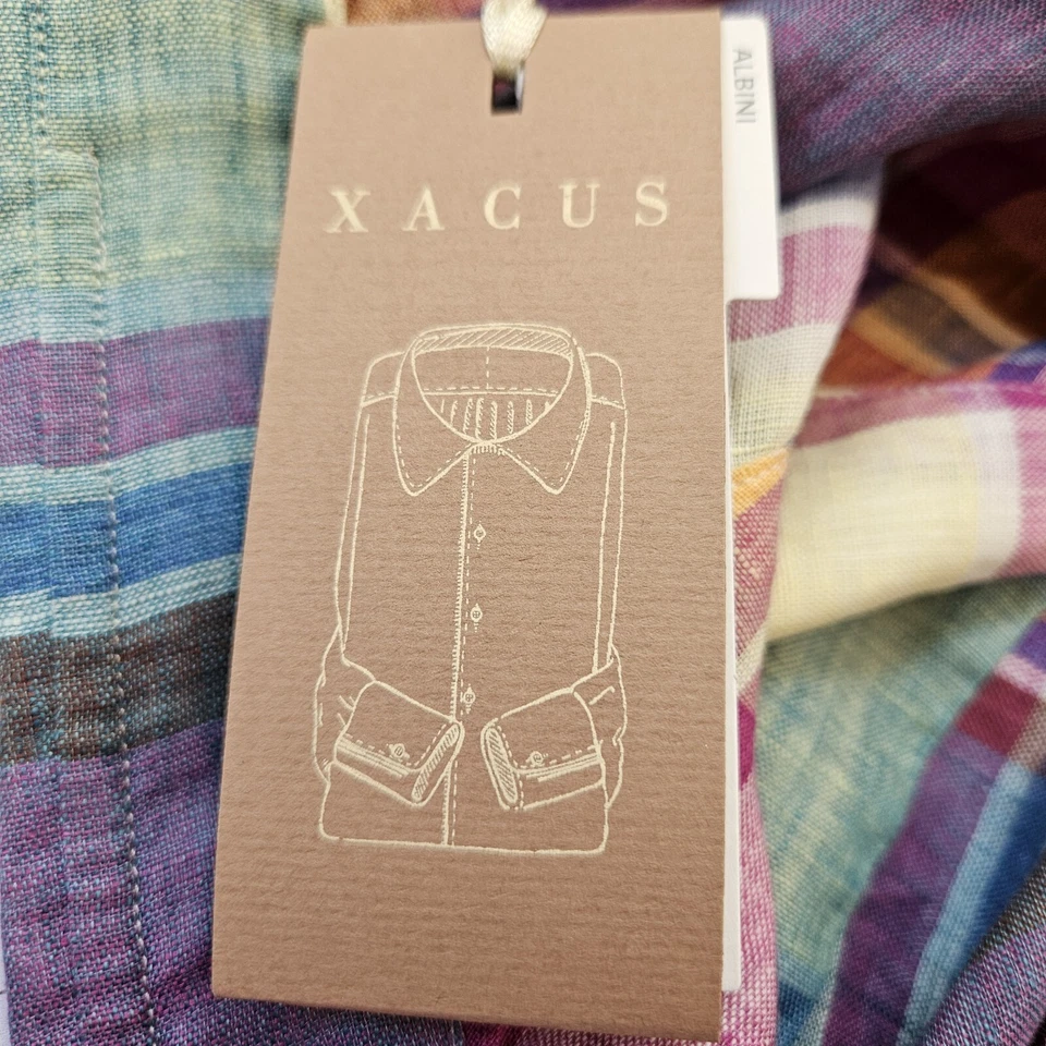 XACUS 100% 亚麻格子意大利制造 41 码(16 领)59 美元 — 第 3/4 张图片