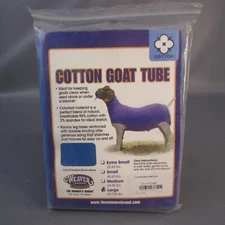 Weaver Livestock Cotton Goat Tube Large 85-105 lbs NEW Blue Keep Goats Clean