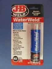 NIB J-B Weld WaterWeld Lot of 2 Specially Formulated Epoxy Putty Set Under Water