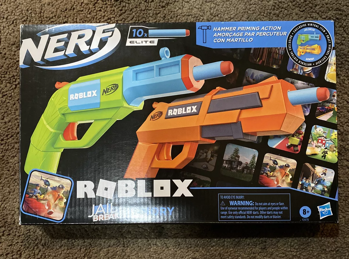 Nerf Dart Gun Roblox Elite Jail Break Armory 2 Pack W/ Digital