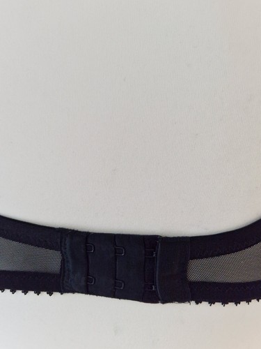 32D Ann Summers Underwired Push Up Bra Black Blue - Picture 6 of 8