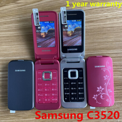 Samsung C3520 Mobile Phone Bluetooth Mp3 Fm Radio Gsm Unlocked Flip Cell Phone