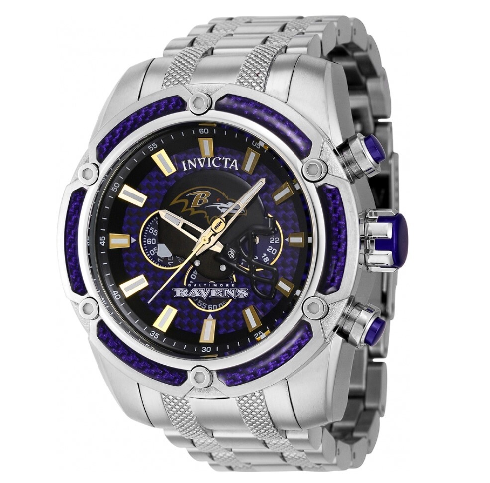 Invicta NFL Baltimore Ravens Men's 52mm Carbon Fiber Chronograph