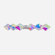 USA Glam BOW BARRETTE Hair Clip Hairpin made with Swarovski Crystal AB Z31