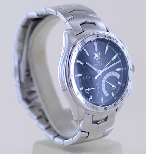 Tag Heuer Uhr Link Calibre S Chronograph Regatta Countdown 1/10 Black Dial B+P - Bild 10 von 18
