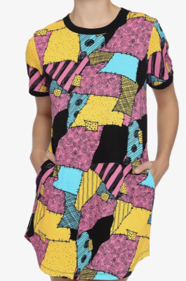 nightmare before christmas sally shirt dress Her Universe The Nightmare Before Christmas Sally Patchwork T-Shirt Dress Plus Size Her Universe Exclusive