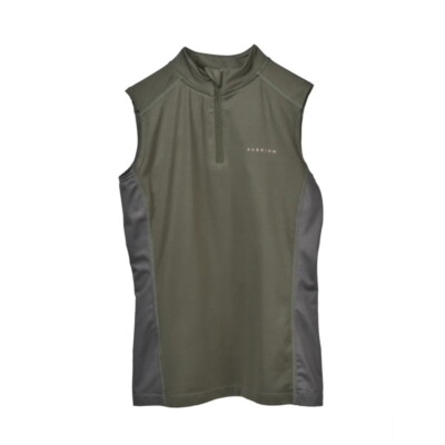 Aubrion Revive Sleeveless Base Layer, Young Rider, oliv