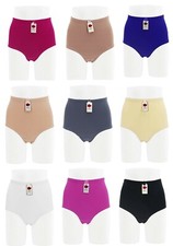 Lot 6 Panties Briefs Girdles Full Cover Solid Colors S M L XL 2XL 3XL 4XL 5XL