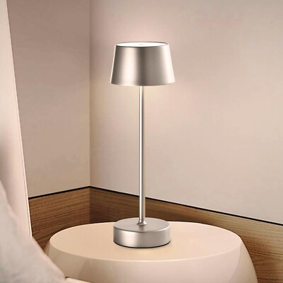 3W 3000KLED Tischlampe Kabellos Akku, Touch Tischleuchte Typ C USB Wiederaufladb