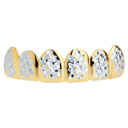 Grillz (Dentier) En Or - Taille Unique - Marque ICED OUT, Modèle GR101GDT - Neuf Avec Étiquettes