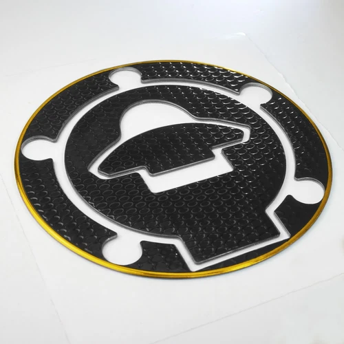 CHROME GOLD&BLACK PRO GRIP FUEL TANK PAD+GAS CAP COVER GUARD 14-23 YZF R3/ MT-03 - Picture 9 of 10