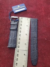 GENUINE JACQUES LEMANS LEATHER WATCH BAND 20mm WITH STAINLESS STEEL BUCKLE 18 MM