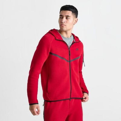 red tech fleece full tracksuit