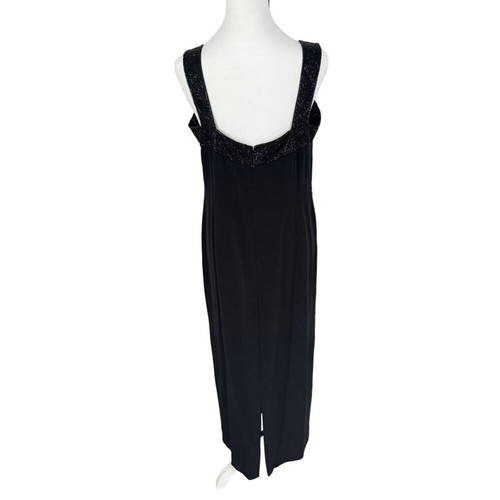 Jovani Dress Black Vintage Long Beaded Wedding Guest Formal Cocktail Women Sz 12 - Picture 7 of 13