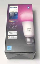 Philips - Hue A19 Bluetooth 75W Smart LED Bulb - White and Color Ambiance
