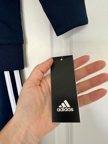 ADIDAS Navy Dark Blue 2-Piece Set With White Stripes Size 4 Years - Picture 7 of 12