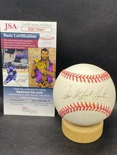 JIM CATFISH HUNTER YANKEES, A'S HOF'ER AUTOGRAPHED OFF. MLB BALL COA JSA 