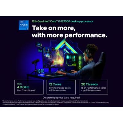Intel Core i7-12700F Processor (4.9 GHz, 12 Cores, LGA 1700) Box