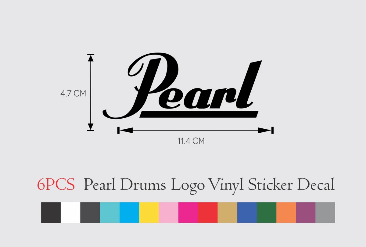 6 PCS Pearl Drums logo Vinyl Decal Sticker SET | eBay